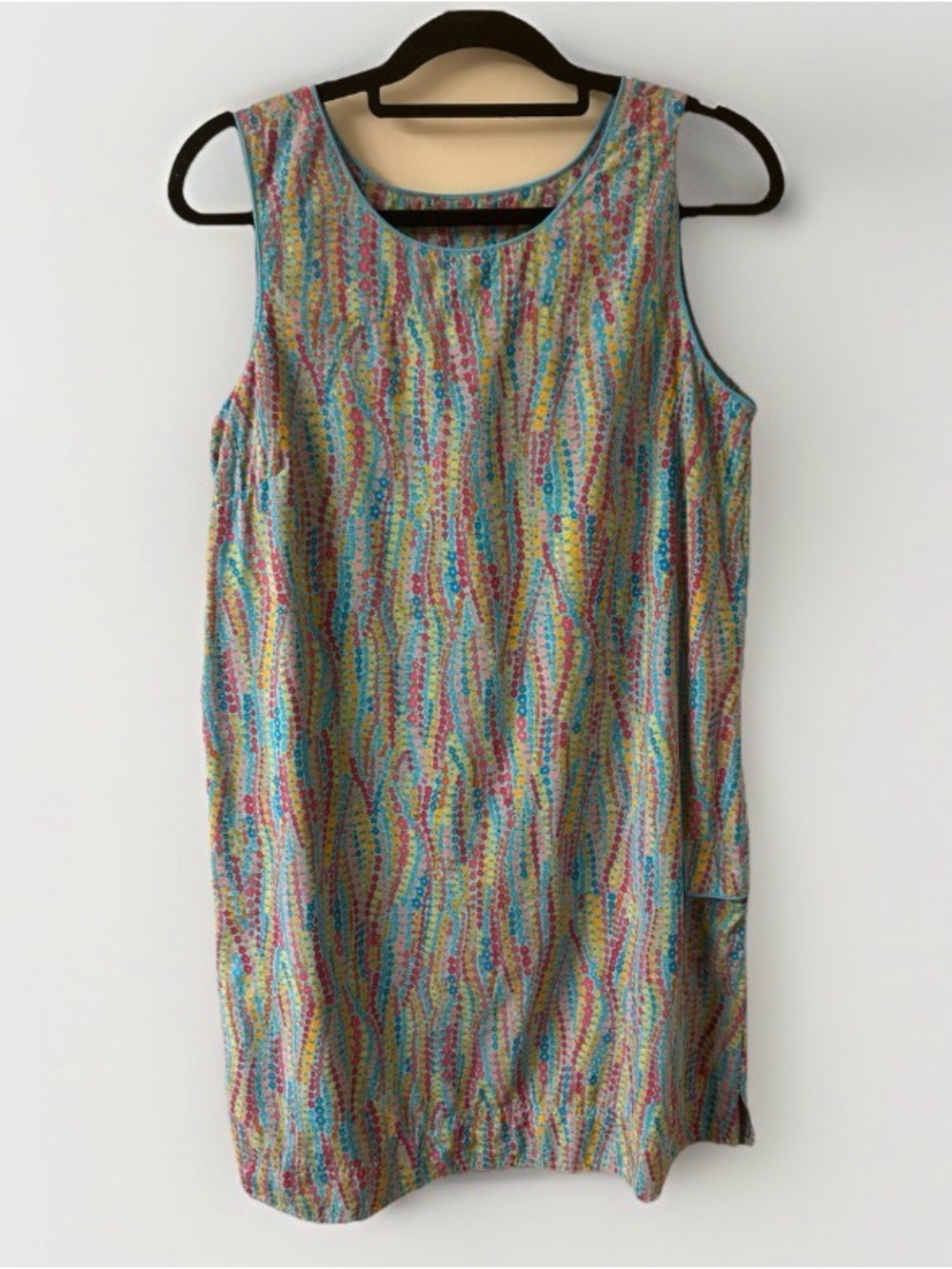 Sahalie Multicolor Floral Sleeveless Shift Dress Resort Beach/Summer quick dry M